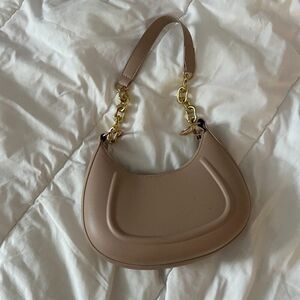 Women's Fashion Chain Strap Shoulder Bag 1 Piece Simple Plain PU Leather